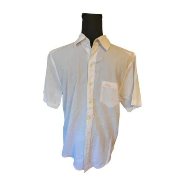 Tommy Bahamas White Short Sleeve Button Up - Picture 1 of 7